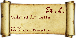 Szánthó Lelle névjegykártya